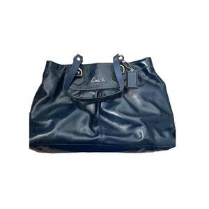 Coach Ashely Carryall Purse Navy Or Green